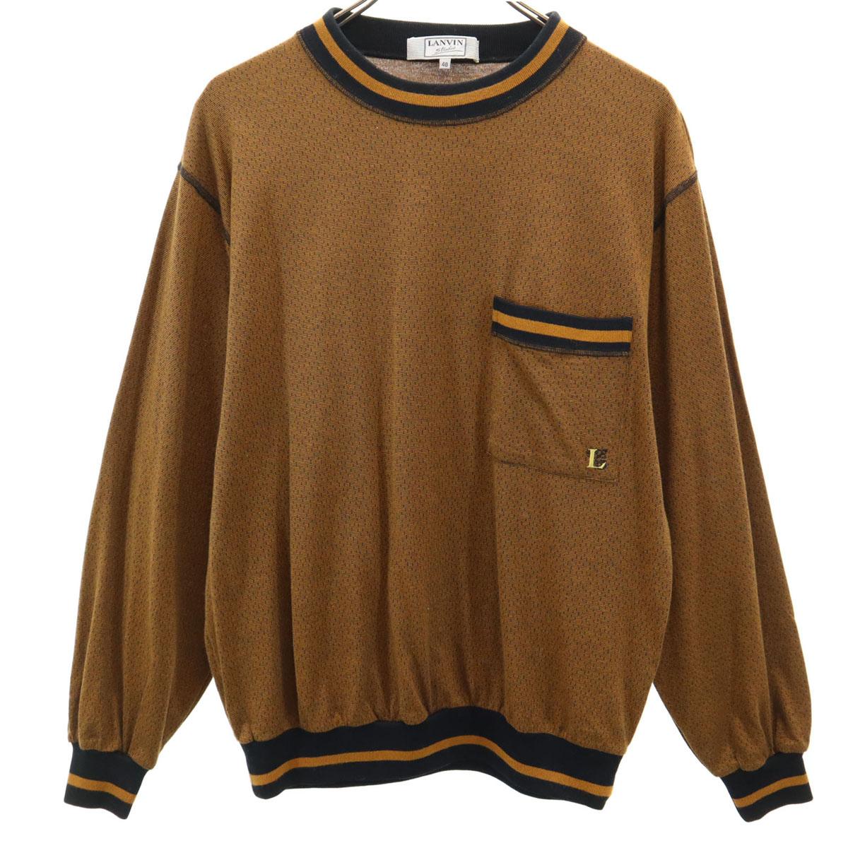 

LANVIN STUDIO 90s Old Long sleeve T-shirt 48 Brown Ron T Men s Used