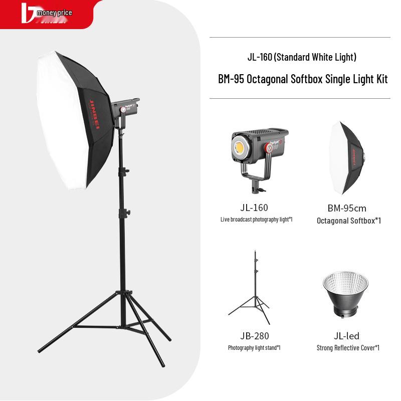 JINBEI JL-160 LED Photography Light with 95cm Octagonal Softbox