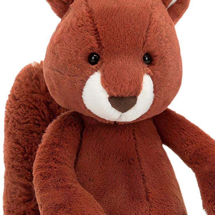 Jellycat Forest Animals Bashful Squirrel Shy Squirrel Creative Red Three-Dimensional Figure Doll Plush Figure Sitting 23cm Height