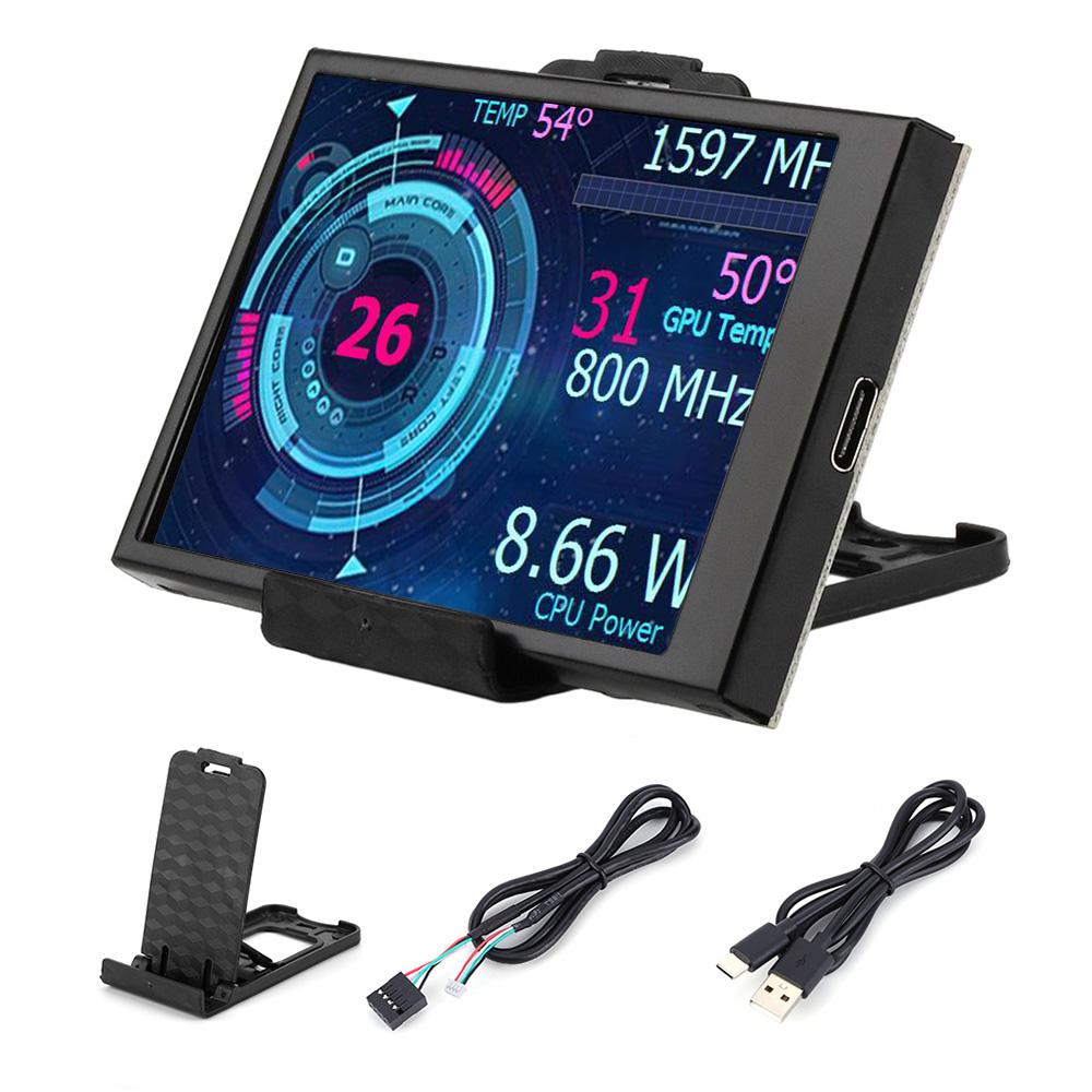 3.5 Inch IPS Type C Secondary Screen for Computer CPU GPU RAM HDD Display 328*480 USB LCD Monitor Freely AIDA64 Windows 10 11