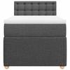Exclusive House - Slatted Bed Base with Mattress Dark Grey 80x200 Cm Fabric