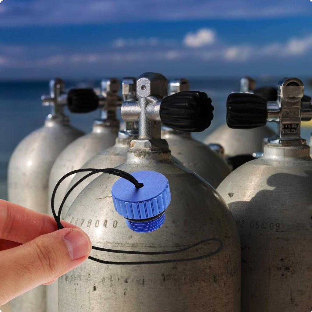 Scuba Tank Valve Dust Cap Dustproof Aluminum Cover Anodized Finish Diving Cylinder Thread