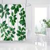 Modern Green Leaf Shower Curtain HD Print Oxford Cloth Waterproof with Grommets Bathroom Decor Home Hotel Durable Polyester