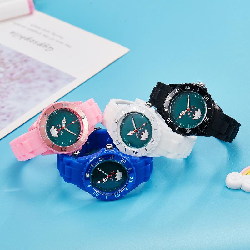 Trendy Waterproof Quartz Silicone Watches for Kids & Teens 90