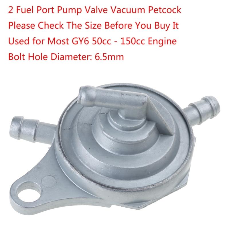 Motorcycle Gy6 50cc 150cc Fuel Port Pump 2 Fuel Port Pump for Valve Vacuum Petcock Easy To Install  Gy6 50cc 150cc Fuel