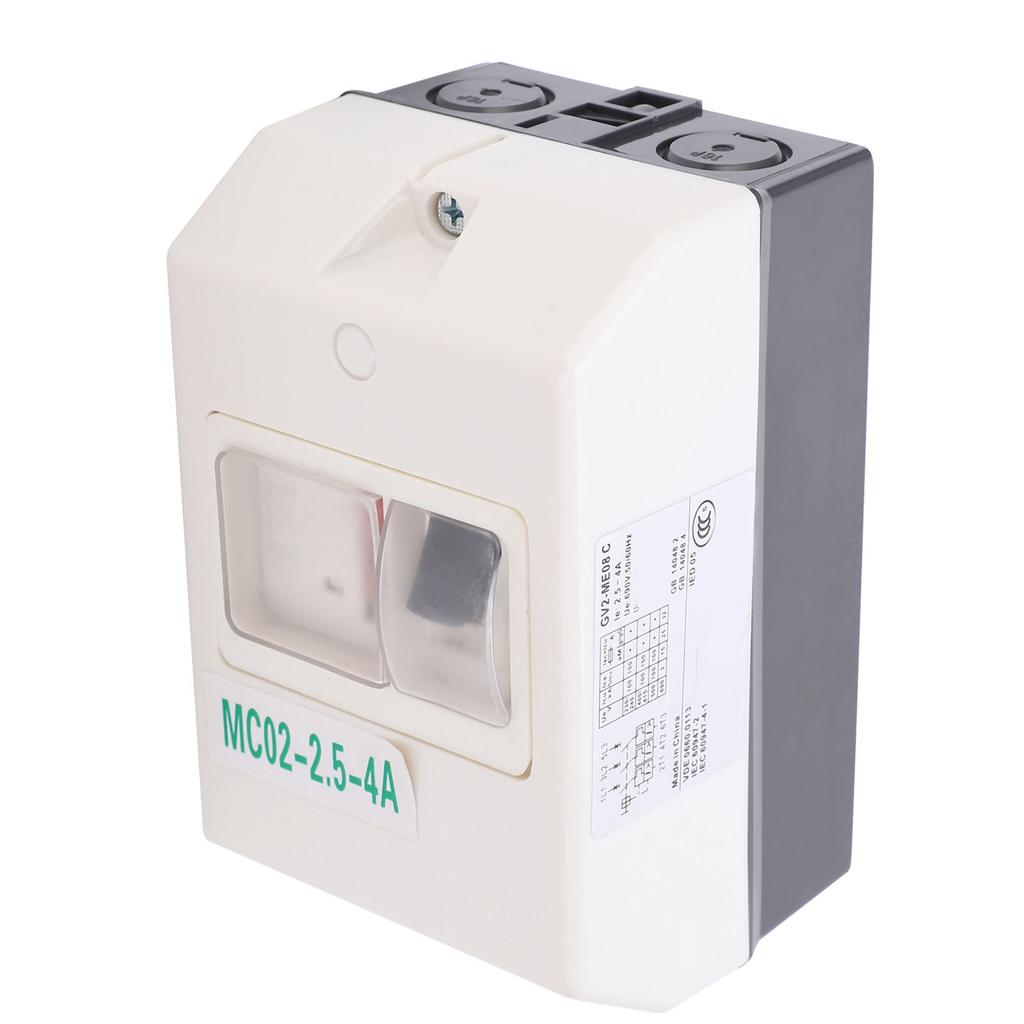 Motor Protection Switch Electric Waterproof Circuit Breaker Protector MC02‑2.5‑4A 220V 380V
