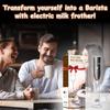 Rechargeable Milk Frother,Milk Frother Handheld,Coffee Mixer with Stand,Detachable StainlessSteel Whisk,forLattes,Cappuccino,Matcha,Etc. (Black)