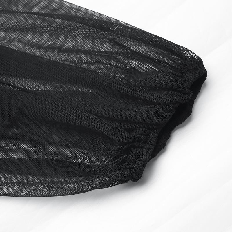 YYFS Moda damska Wiosna Jesień Jednolity kolor Nadruk Długi rękaw Dekolt w serek Wysoki stan Sukienki codzienne