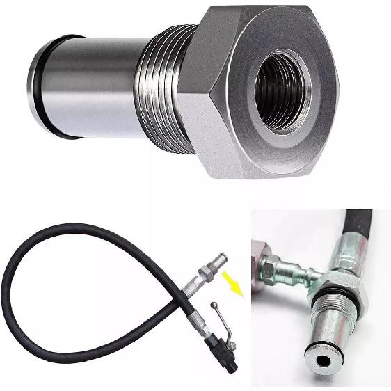 6.0 IPR Valve Socket & Oil Rail Adapters Kit & 6.0 High Pressure Oil Pump IPR Valve Air Test Fitting Tool with Seal Kit, Fits for Ford 6.0L