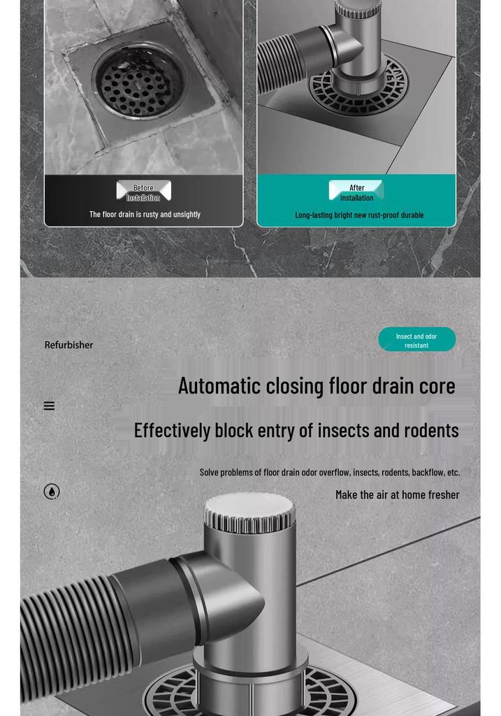 Three-Way Anti-Odor Drain Connector for Washing Machine & Dryer