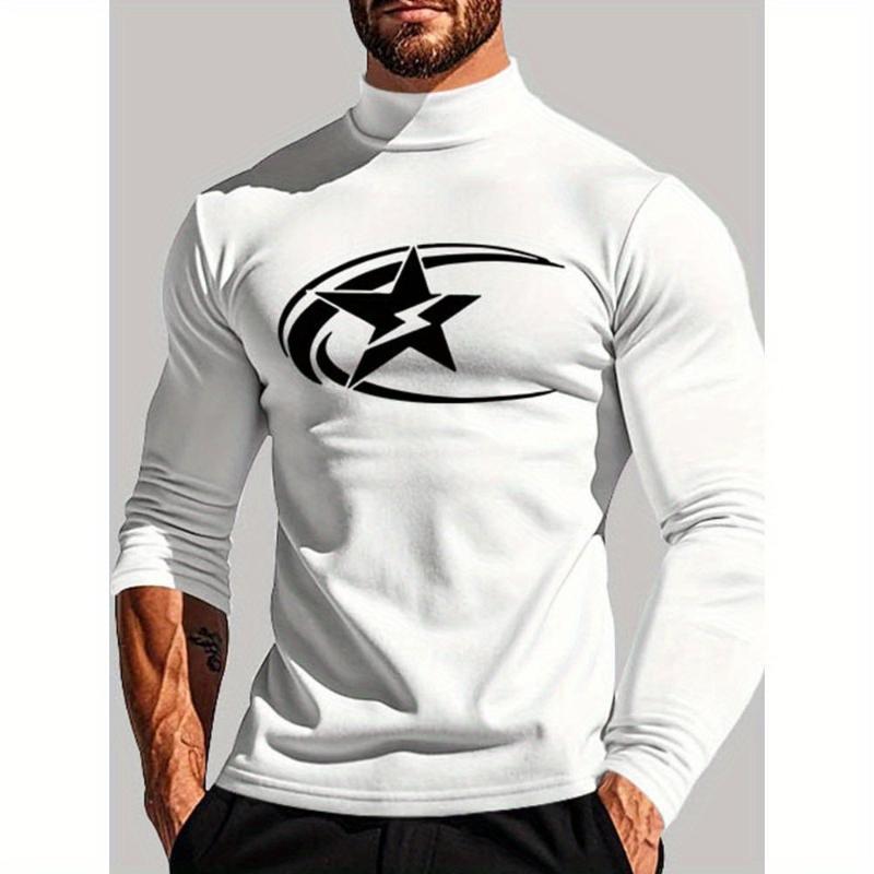 

Long Sleeve Tee, Lightweight Cotton Blend, Solid Black/White, Breathable Spring Autumn Top XXL