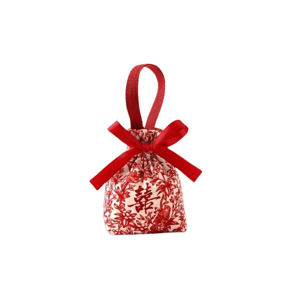 Blessing Words Chinese Wedding Candy Bag Drawstring 2026 Money Pocket Brocade Red Envelope  Wedding