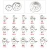 225pcs C-Clips External Fixing Ring Kit 15Sizes 304 Stainless Steel Coil Shaft Assortment Kit M3-M20 Pack Set