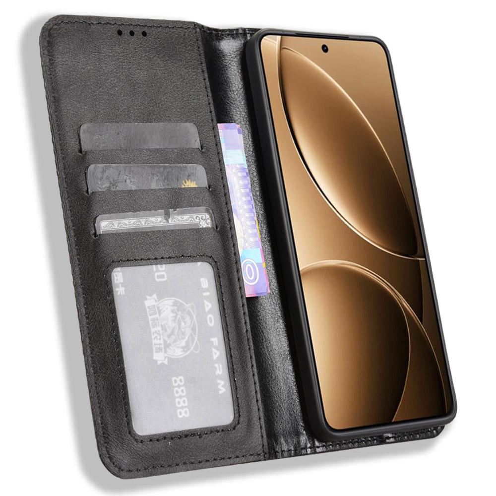 

For Xiaomi Redmi K80 5G/K80 Pro 5G/Poco F7 Pro 5G/Poco F7 Ultra 5G Leather Case Wallet Stand Retro Texture Phone Cover Brown