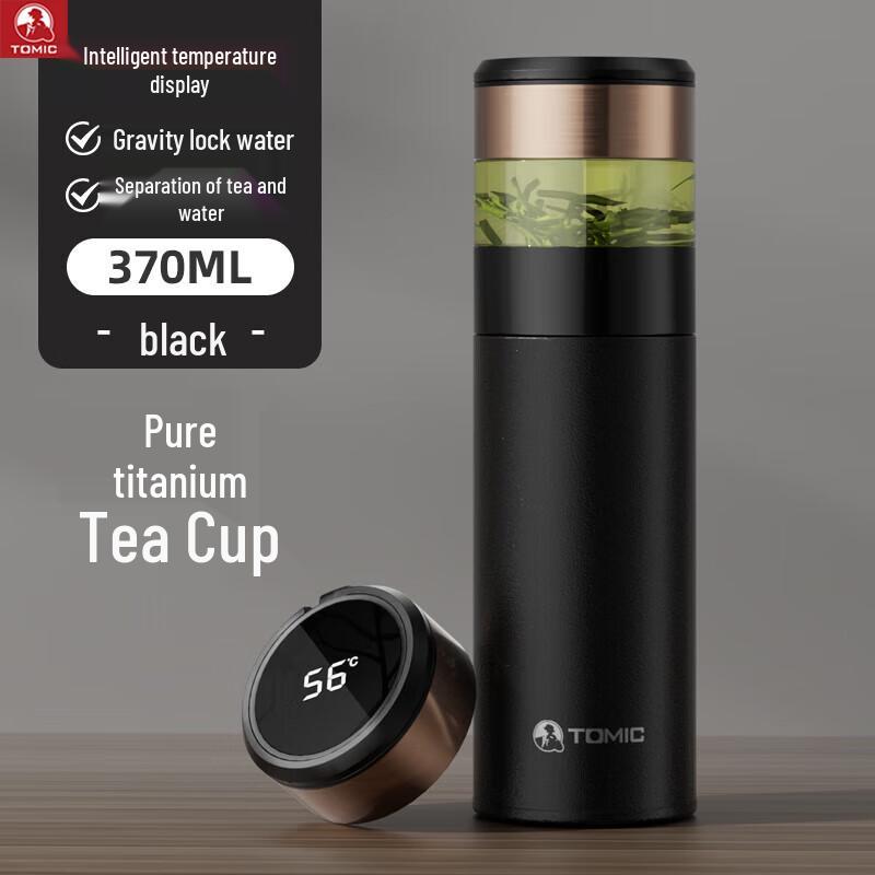 TOMIC Pure Titanium Smart Temperature Display Tea Infuser Thermos Mug