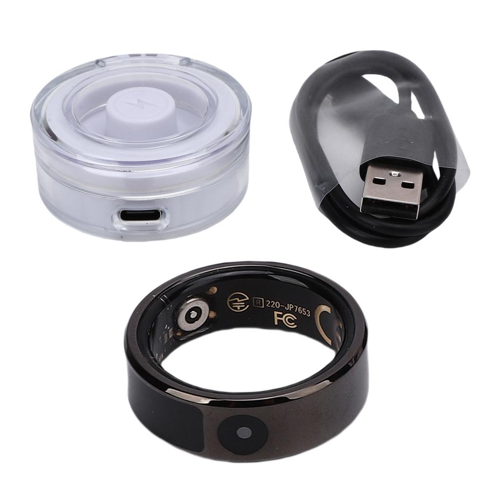 Smart Ring Touch Screen Display Fitness Tracker 50m Water Proof Video Photo Control Bluetooth Connection Smart Ring