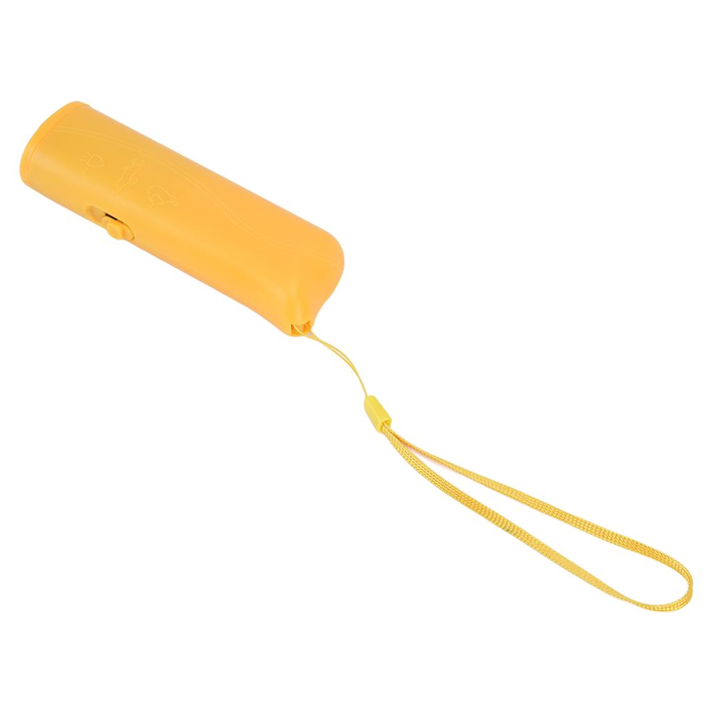 Ultrasonic Dog Trainer Device Portable Effective Dog Repeller for Barking Digging ChewingYellow