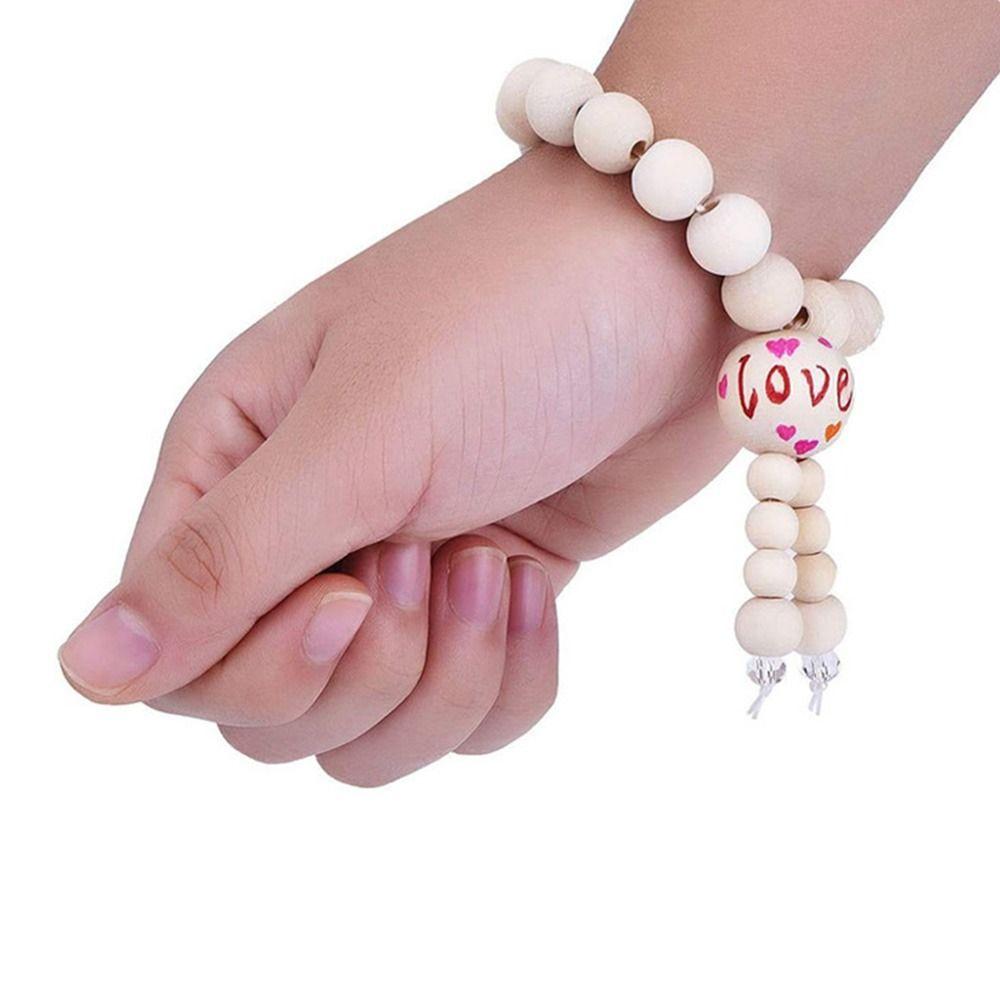 300Pcs Craft Making Wooden Beads Stainable Natural Round Beads  DIY Jewelry Making, Bracelets