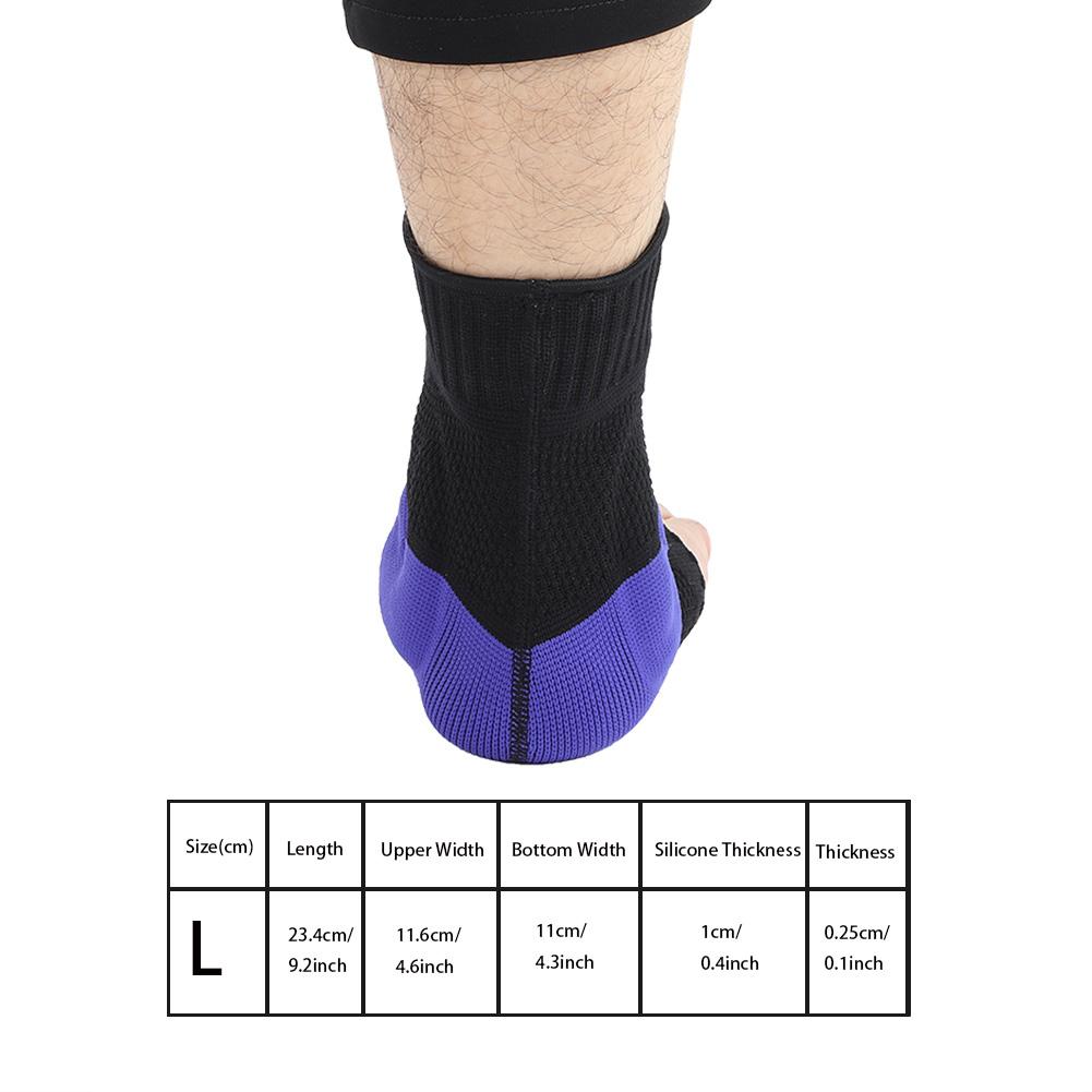 1Pc Ankle Sprain Support Bandage Sport Basketball Knitted Injury Protector Brace(L)