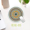 Ethnic Style Pattern Round Small Creative Thickened Mouse Pad Keyboard Pad Office Cup Table Mat Production