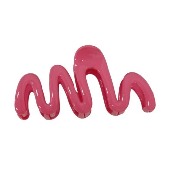 

Hair Claw Macaron Color Series Large Gripping Hair Claw Wave Shape Glossy Back Head Shark Hair Claw Hair Accessories