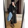 Elegant High-Waisted A-Line Wool Skirt for Women 2025 Autumn/Winter - Slimming, Draped, Pleated Knit Style