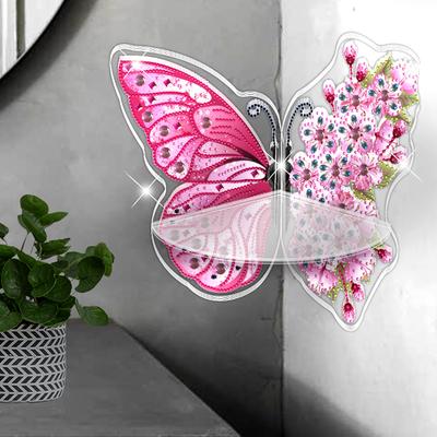 Schmetterling Diamant Malerei Eckregal Aufbewahrungsregal Diamant Malerei Aufbewahrungsregal für Wanddeko Aufbewahrung