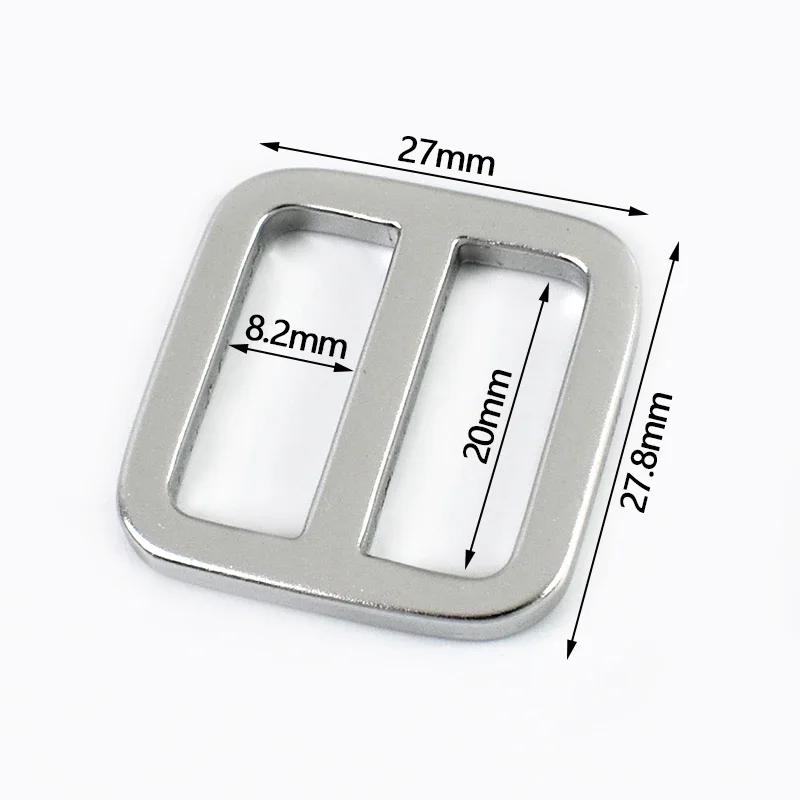 Meetee 10-30Pcs 15-38mm Metal Ring Buckle Backpack Straps Slider Clasp Webbing Adjuster Aluminum Alloy Loop Hooks Accessories