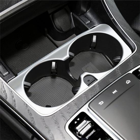 Silver Color Car Central Cup Holder Frame Decoration For Benz GLC W253 2016-