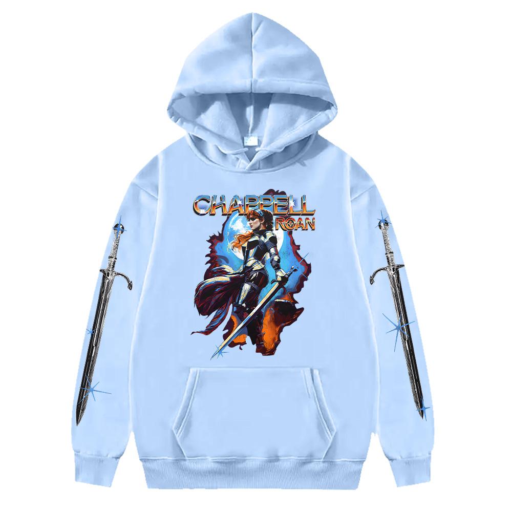 Felpe con Cappuccio Grafica Metal Rock di Chapel Roan Merchandising Caldo del Gioco di Chappell Roan Streetwear Donna Uomo Moda Harajuku Maglioni a Manica Lunga