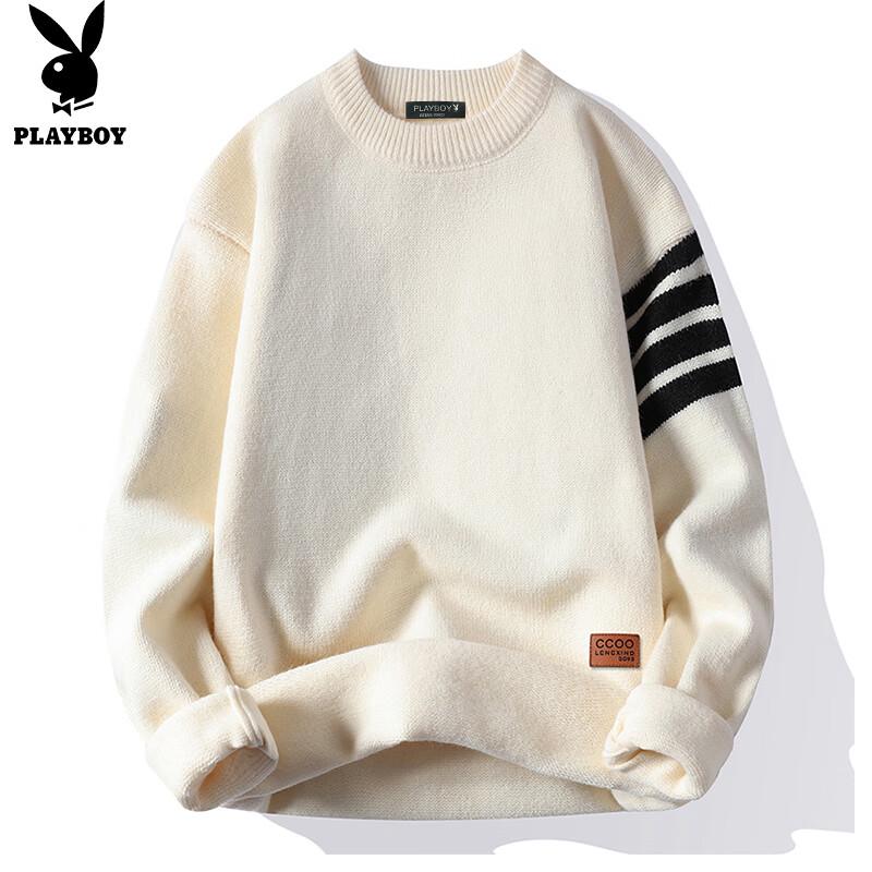 

PLAYBOY Men s Round Neck Autumn/Winter Knit Sweater XL