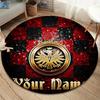Eintracht Frankfurt Custom Name Round Area Rug,Carpet Rug for Living Room Bedroom Sofa Playroom Decor,Non-slip Floor Mat