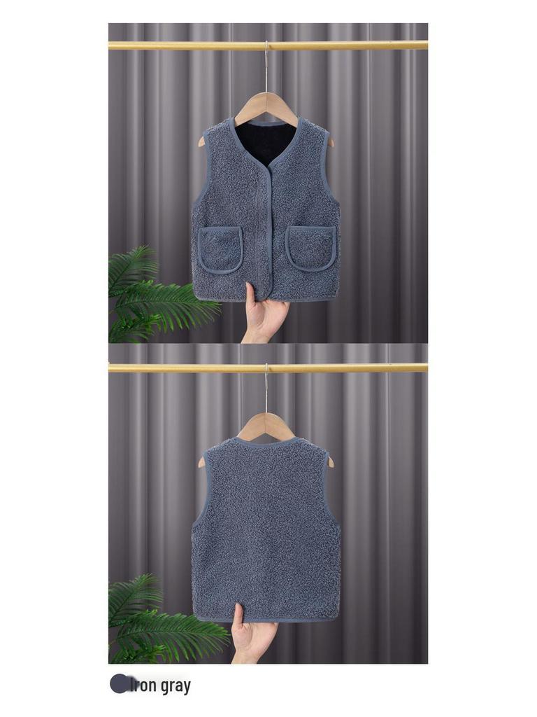 Kids' Lambswool Vest - Warm, Sleeveless Autumn/Winter Jacket for Boys & Girls