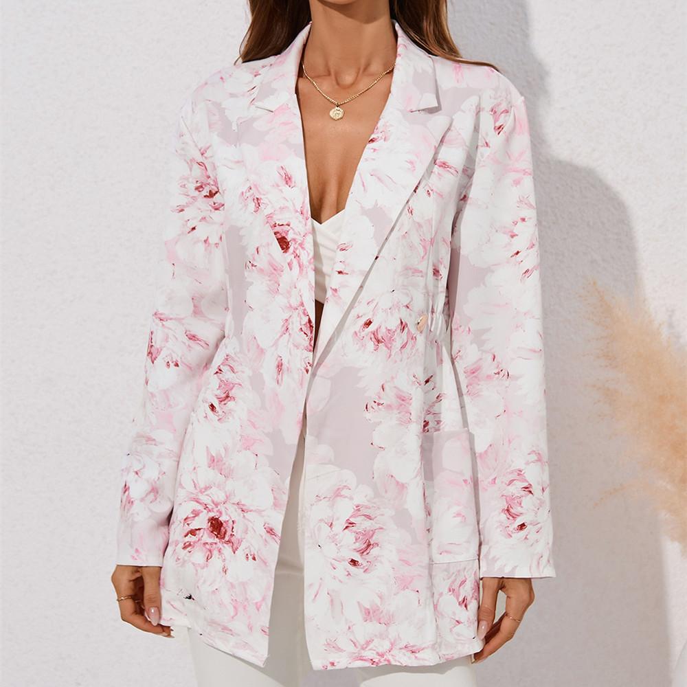 QICED Jachete și paltoane cu mânecă lungă, ocazional, de epocă, cu imprimeu în culori uni, toamnă iarnă