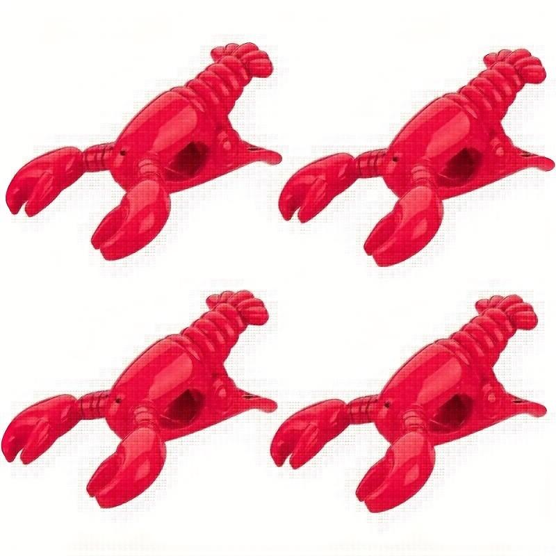 

4pcs Red Lobster Clip, Beach Towel Clip, Multi-Purpose Clothespin червоний