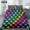 Home Living Luxury 3D Heart Print 2/3Pcs Comfortable Duvet Cover PillowCase Bedding Sets Queen and King EU/US/AU Size