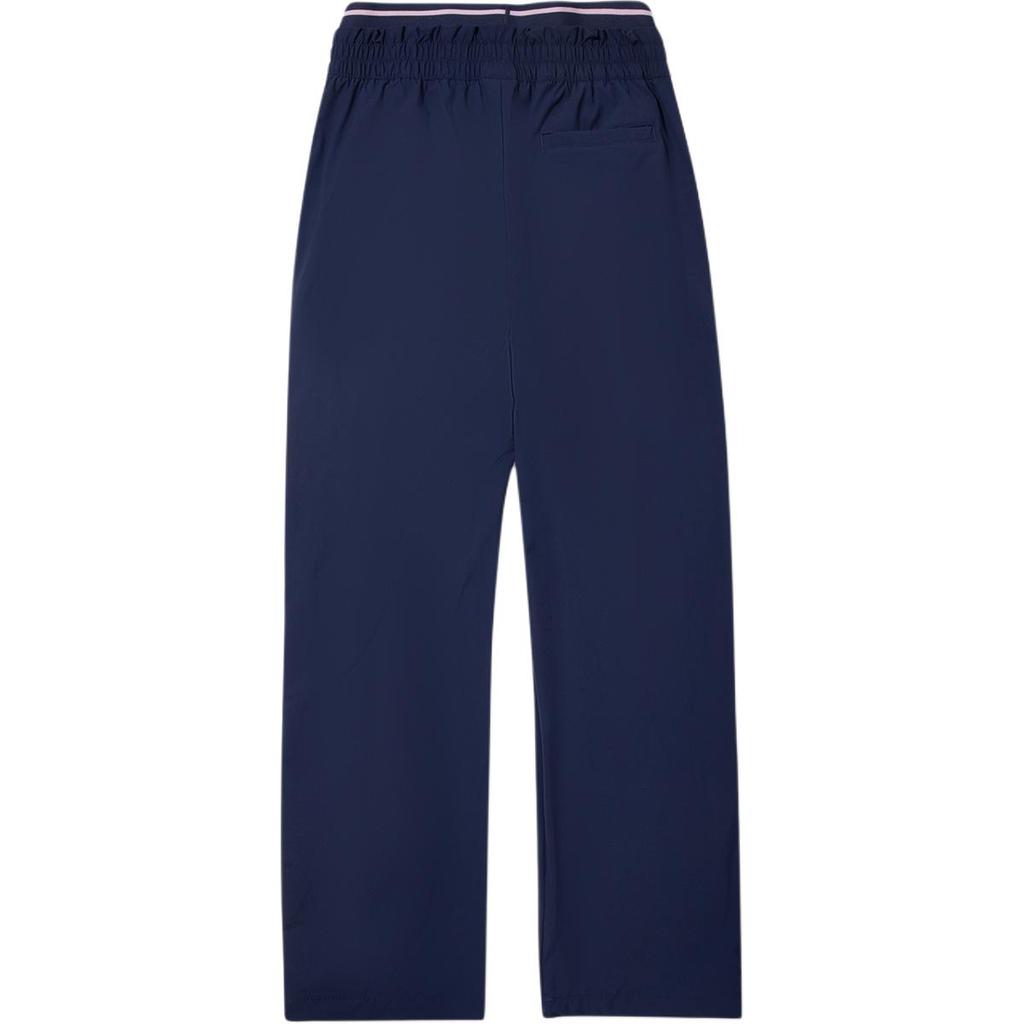 Li Ning Casual Minimalist Color Block Straight Loose Knit Sports Pants Women Pants Deep-Navy AYKV620-3