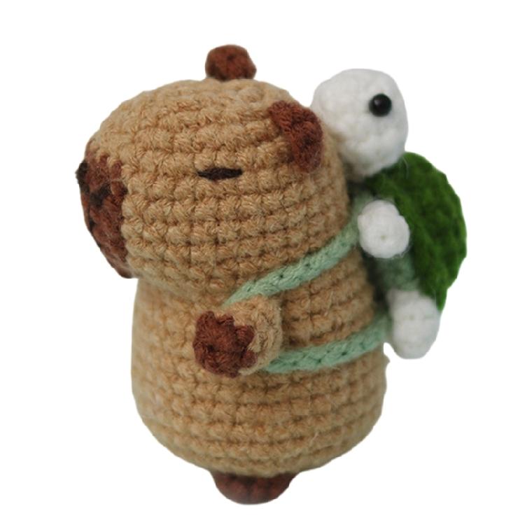 Häkel-Schlüsselanhänger-Set mit Schritt-für-Schritt-Anleitung Anfänger-Häkelset für Kinder und Erwachsene Weihnachts-Geburtstagsgeschenk