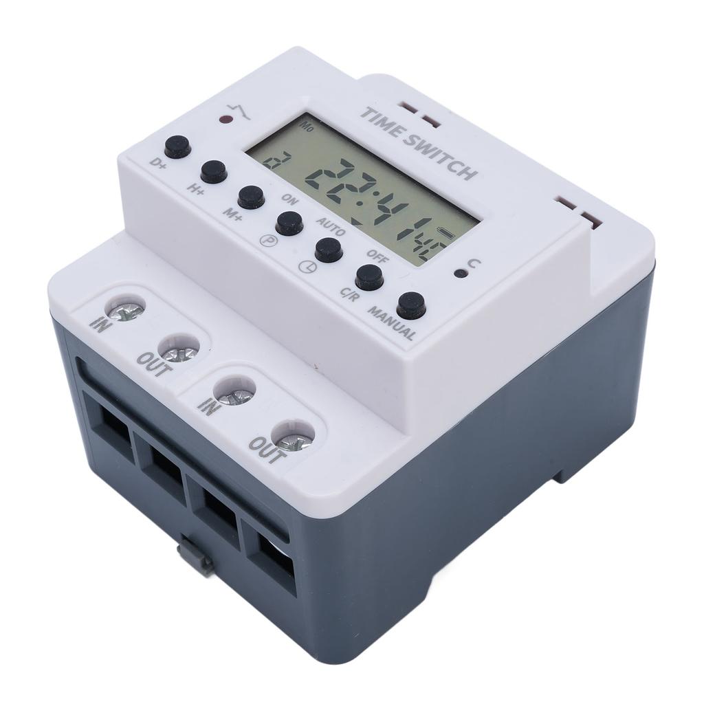 Digital Timer Switch 60A Weekly 7 Days Programmable Din Rail Mount for Farm Timed Irrigation