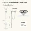 Trendy 0.1CT 3mm D Color Moissanite Diamond Drop Earrings for Women Girls S925 Silver Long Tassel Dangle Earring