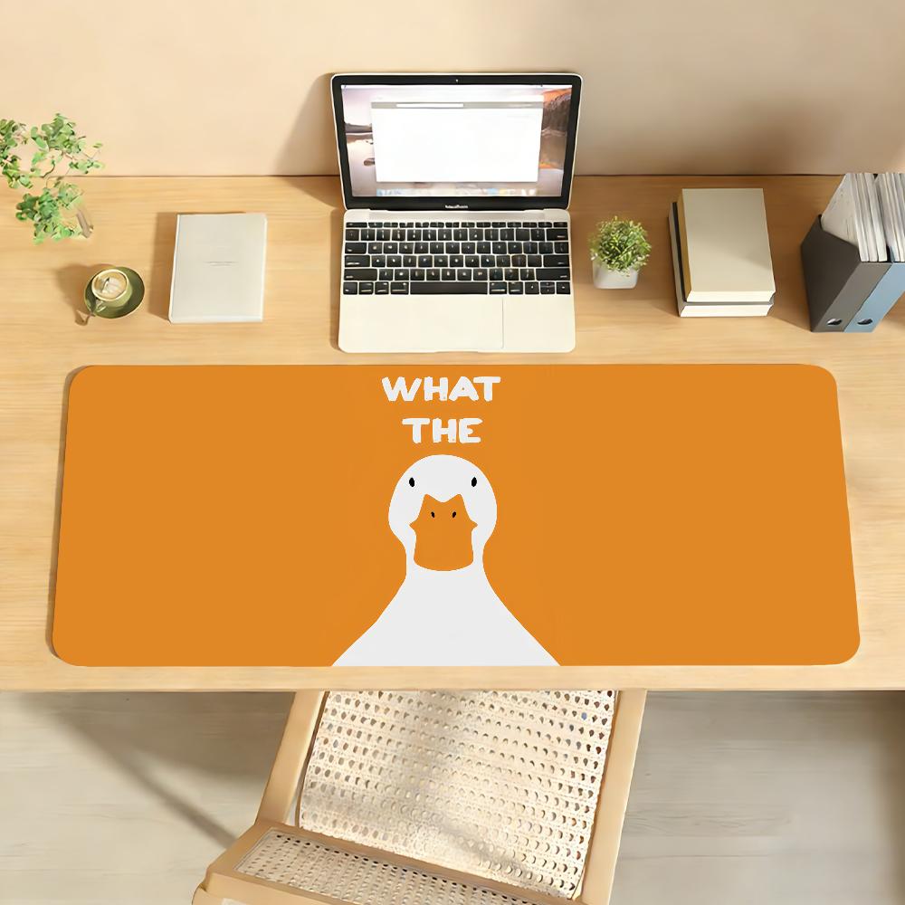 Cartoon What the Duck Mouse Pad Non-slip Rubber Gamer Balance Computer Mat Decoracion Deskmat Laptop Office Large