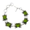 Peridot Gemstone Silver Plated Handmade Bracelet Jewelry BR 33