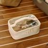 Double Layer Cosmetic Bag - Ivory