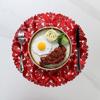 4PCS Round Butterfly Dining Table Mat Hollowed-Out Tableware Pads Heat-Insulating Mat  Dining Table