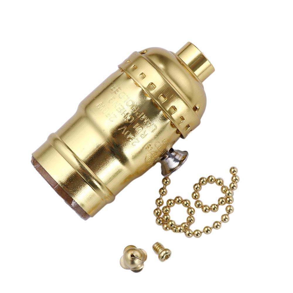 Retro Antique Aluminum Shell Edison E26/E27 Screw Bulbs Accessories No Switch Lighting Lamp Bases Socket Holder