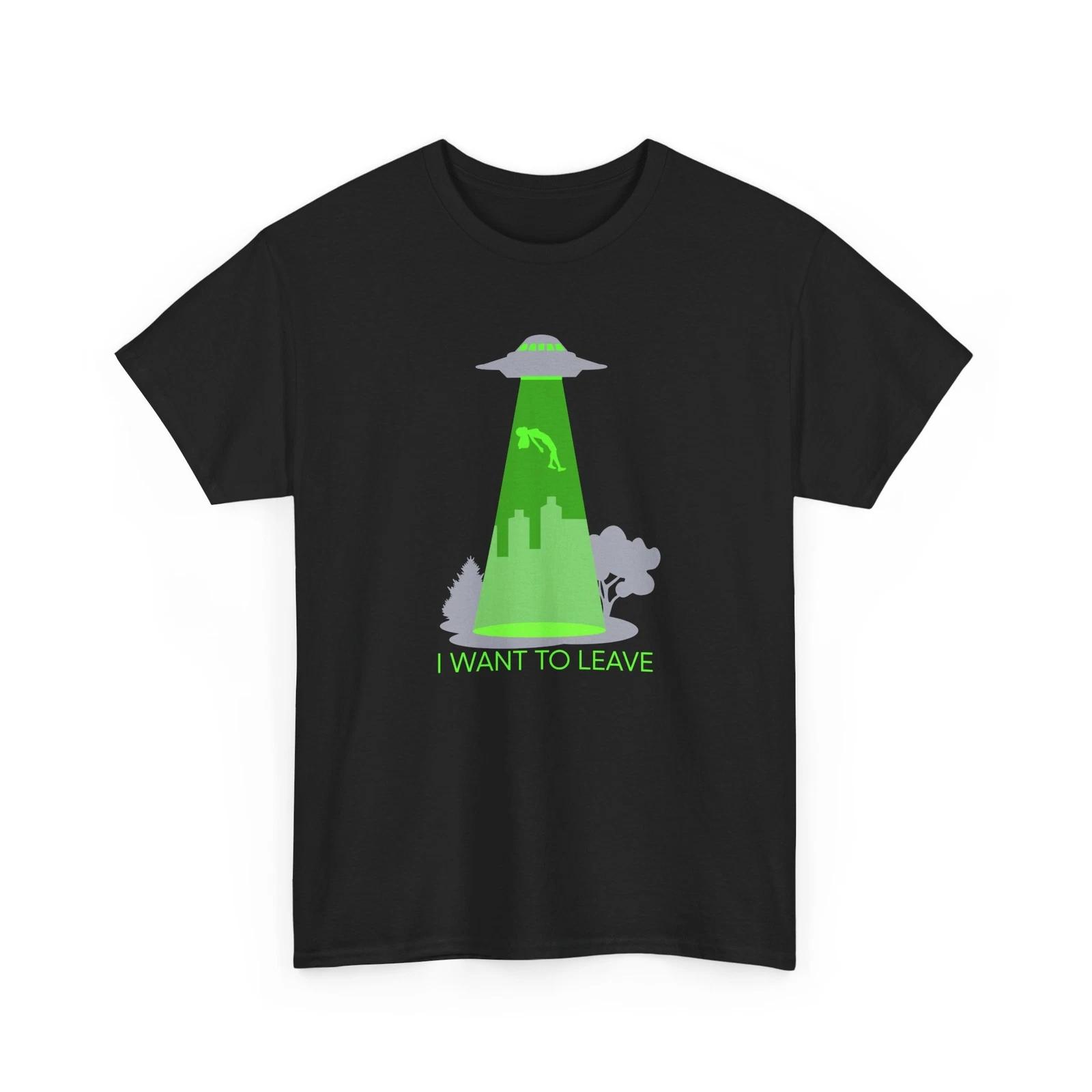 Space Alien Shirt | UFO Graphic Tee | Cool Sci-Fi Clothing Idea XL
