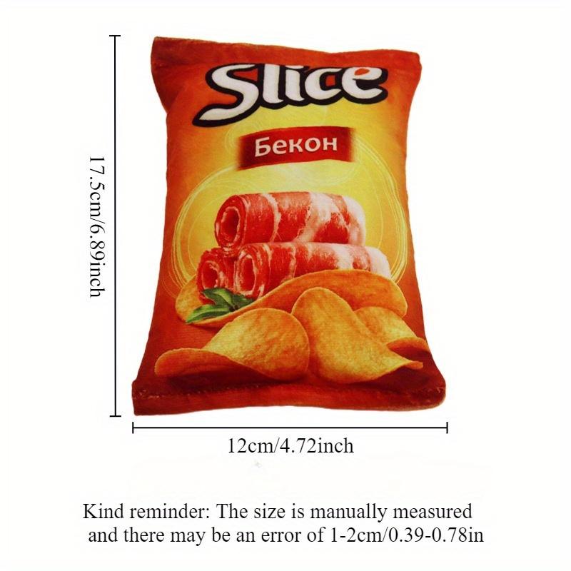 1pc Pet Chew Toy Novelty Plush Potato Chips Dogs Cats Interactive Squeaky Toy Plush Material Teething Play Toys for All Breeds