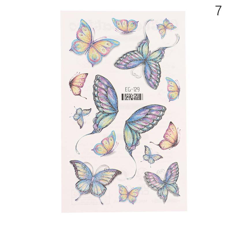 Autocolant cu tatuaj cu aripi de fluture cu zână Ochi impermeabili Machiaj de artă corporală pentru mâini
