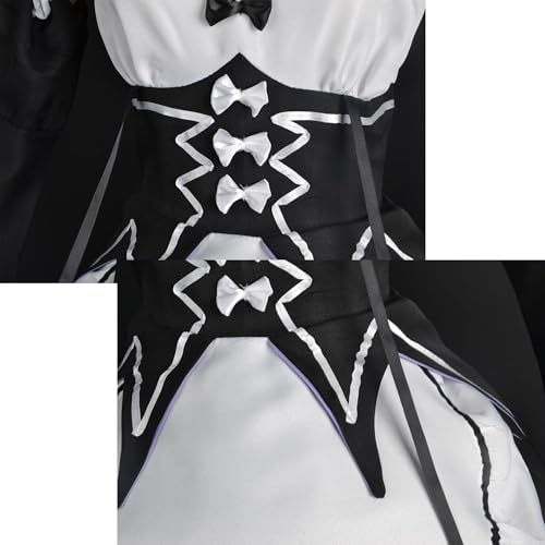 [Midoriya] Rem & Ram Cosplay Costume with 2 Wigs (Ram & Rem) (M)