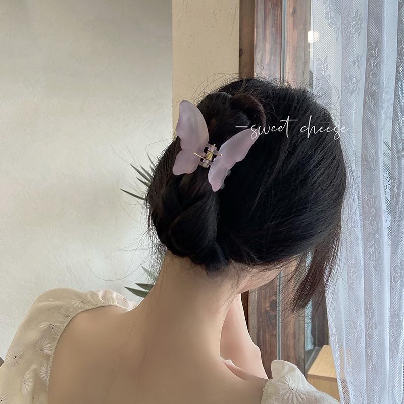 Butterfly Clip for Women Girls - Purple Hair for Thick or Thin Hair, Fashion Hair Accessory